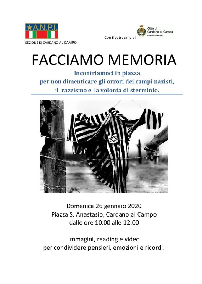 Anpi Cardano al Campo Giornata della Memoria